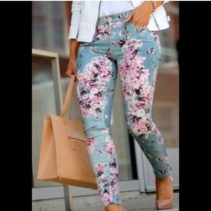 7 for all mankind floral jeans